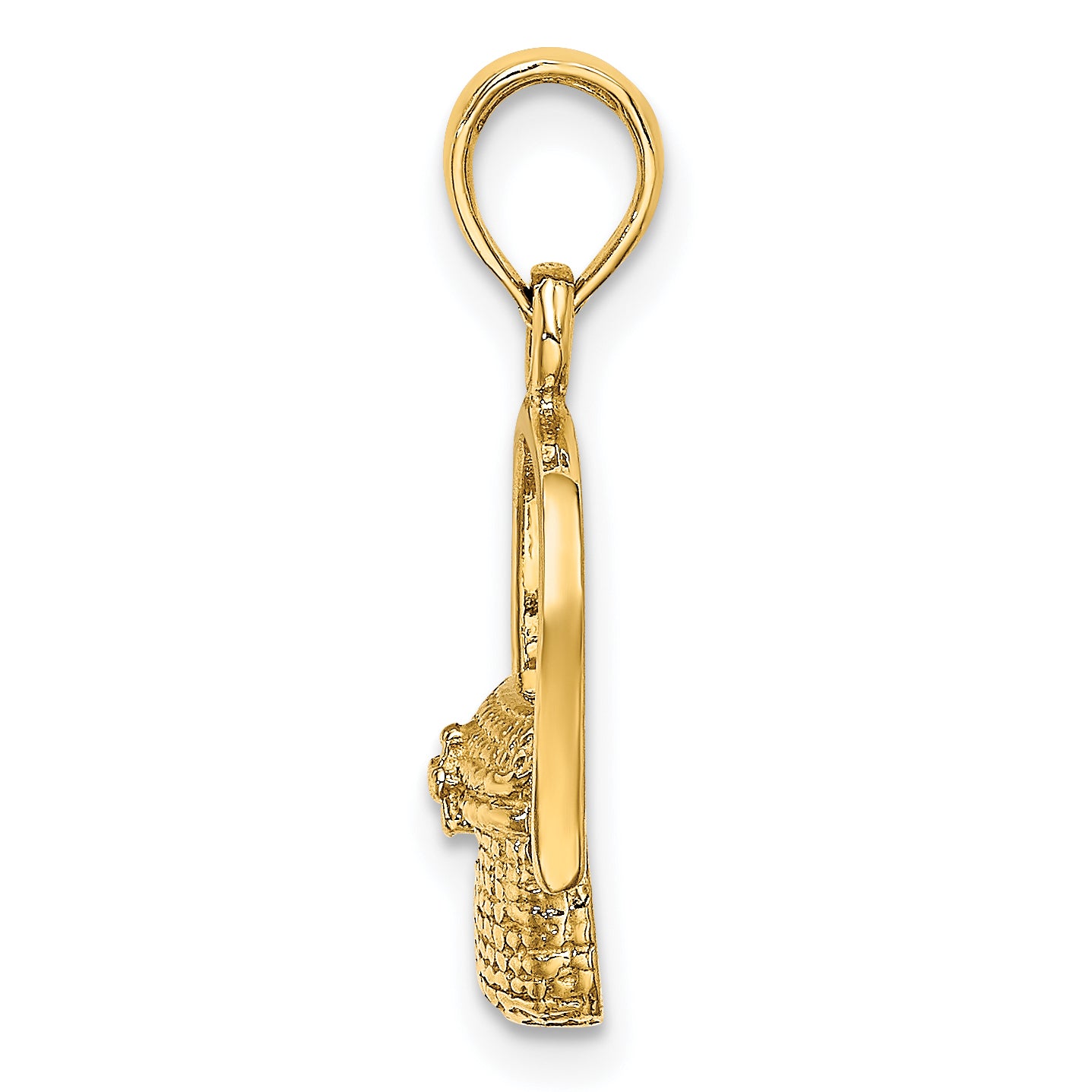 10K 2-D Nantucket Basket Charm