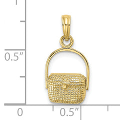 10K 2-D Nantucket Basket Charm