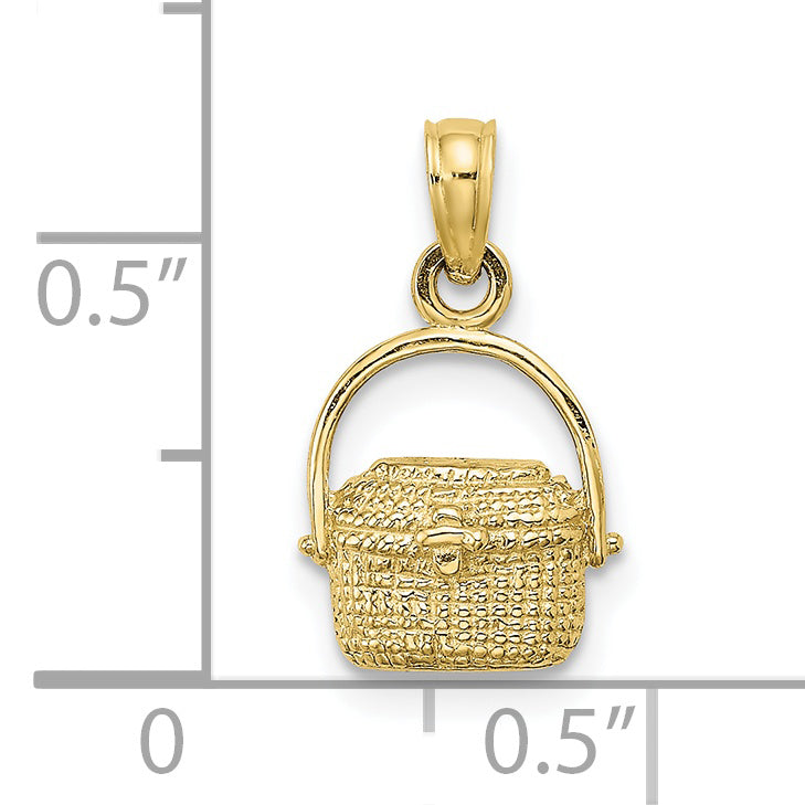 10K 2-D Nantucket Basket Charm