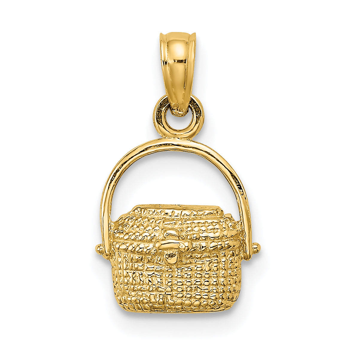 10K 2-D Nantucket Basket Charm