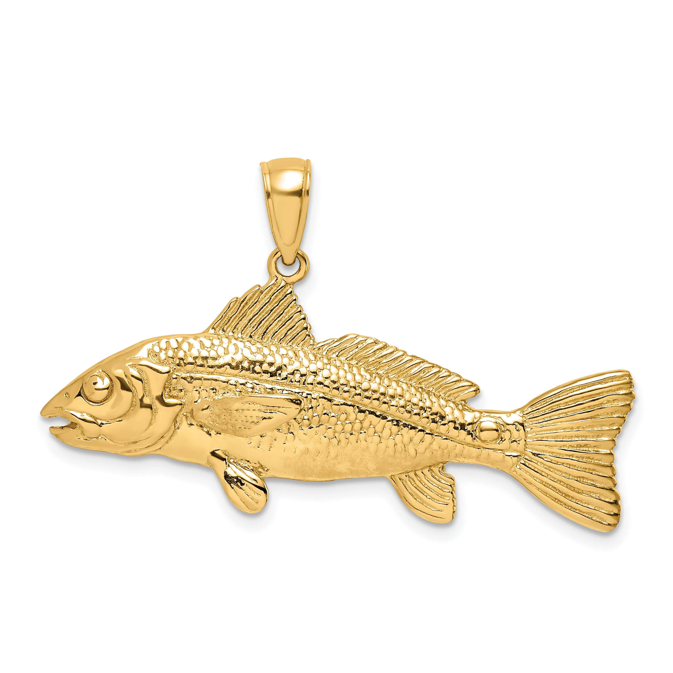 10K 3-D Red Fish Charm