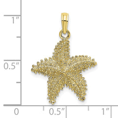 10K Starfish W/ Beaded Texture Charm