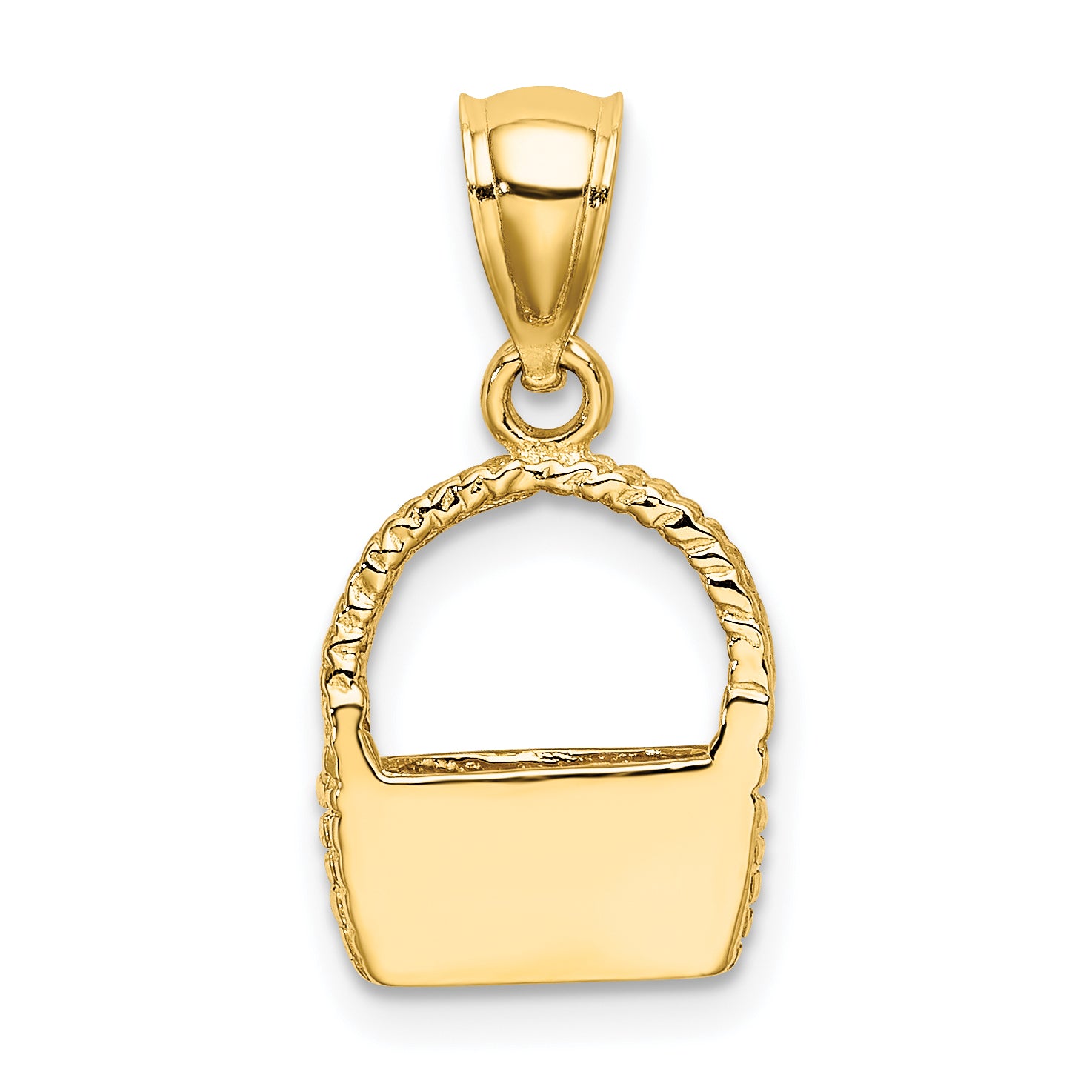 10K 2-D Flat Back Basket Charm