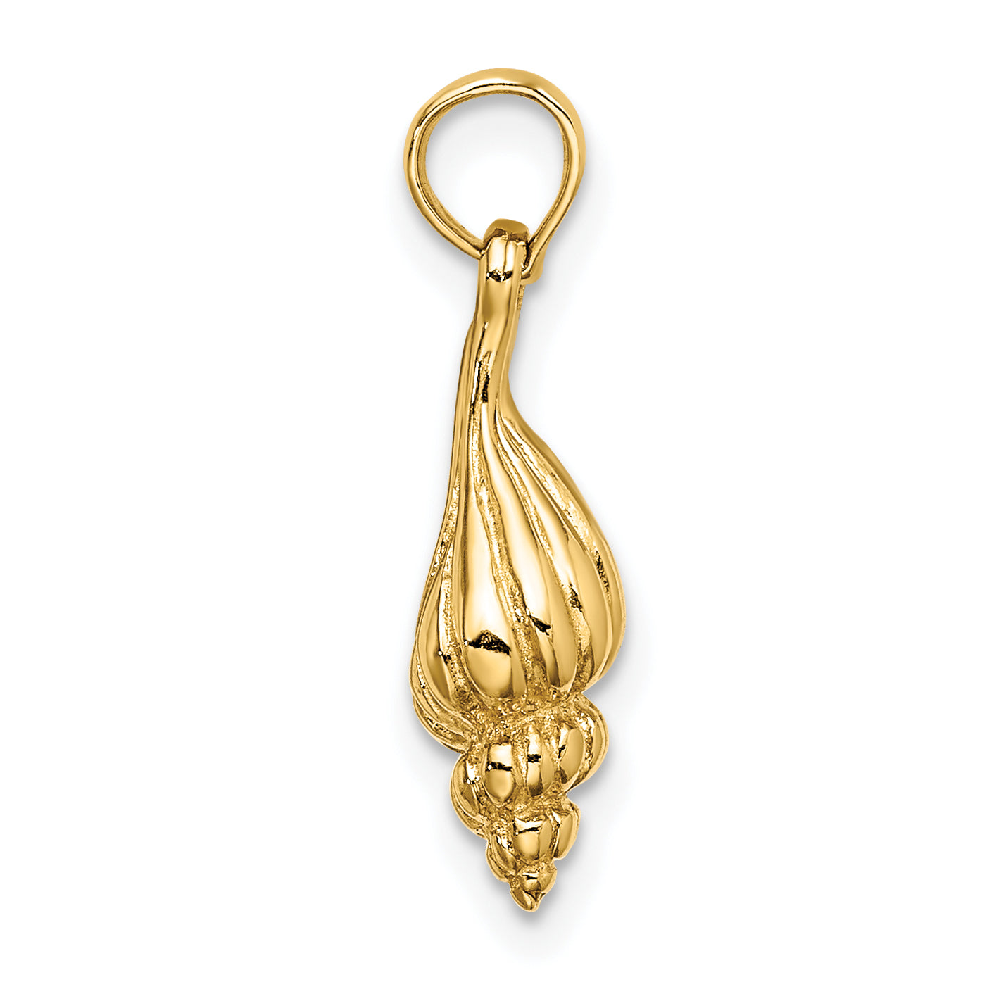 10K 3-D Mini Precious Wentletrap Shell Charm