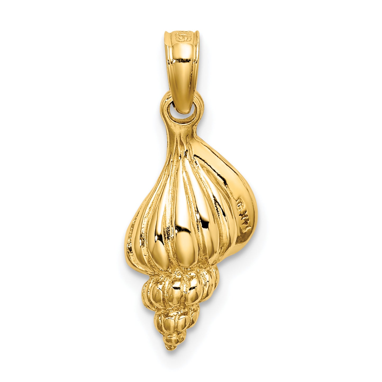 10K 3-D Mini Precious Wentletrap Shell Charm