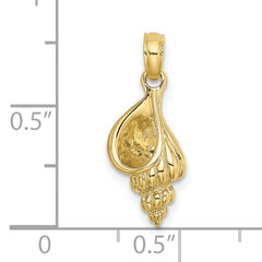 10K 3-D Mini Precious Wentletrap Shell Charm