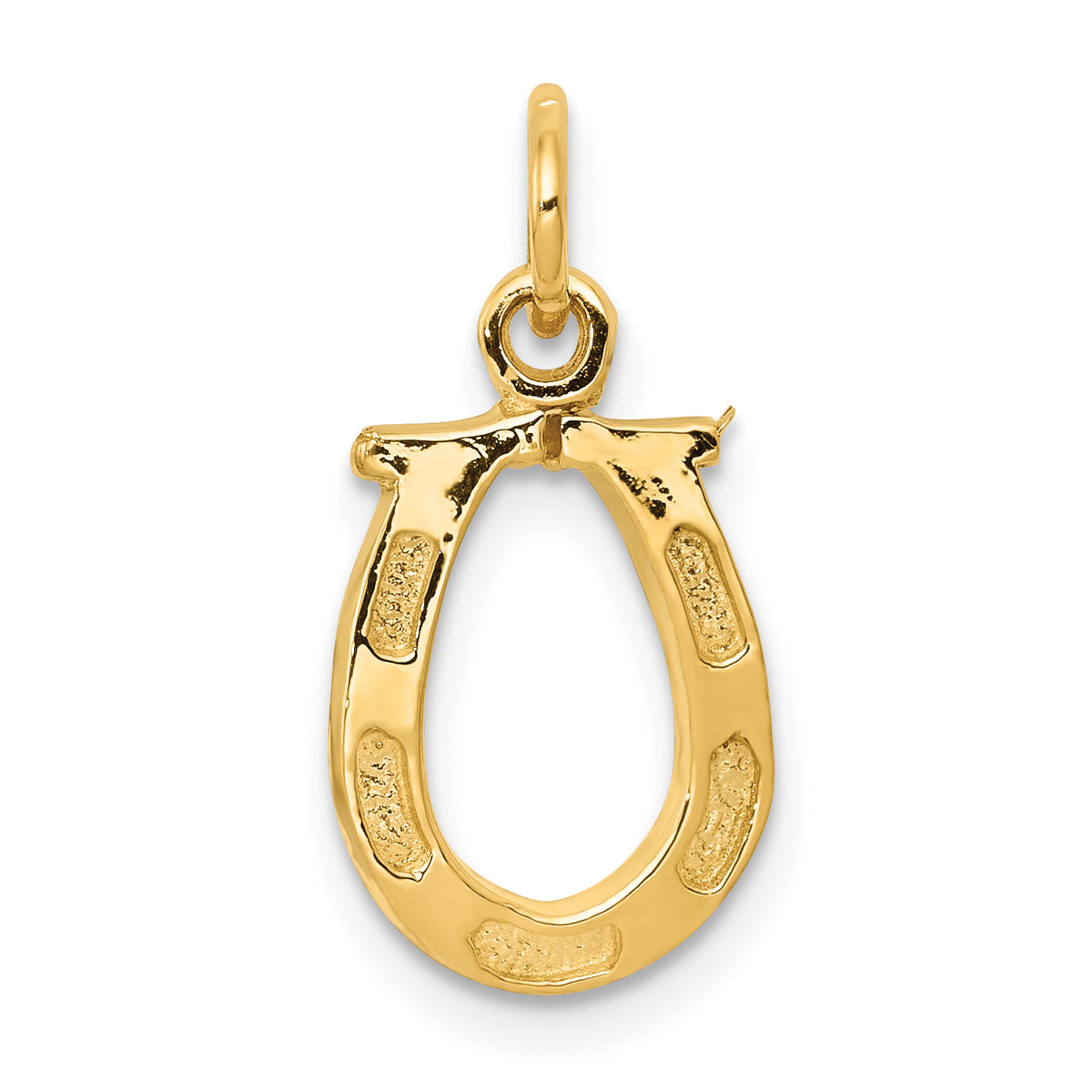 10k Solid Polished Horseshoe Charm