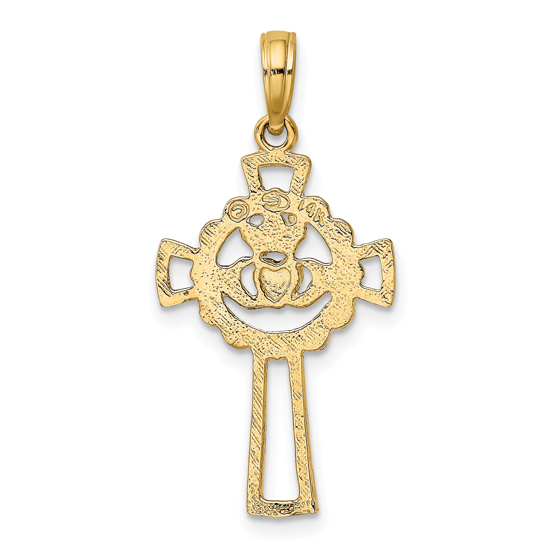 10K Claddagh Cross Charm