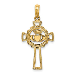 10K Claddagh Cross Charm