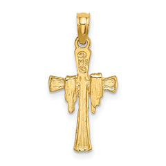 10K Cross w/ Drape Charm