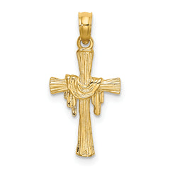 10K Cross w/ Drape Charm