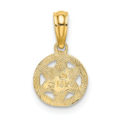 10K Engraved Star Of David Charm