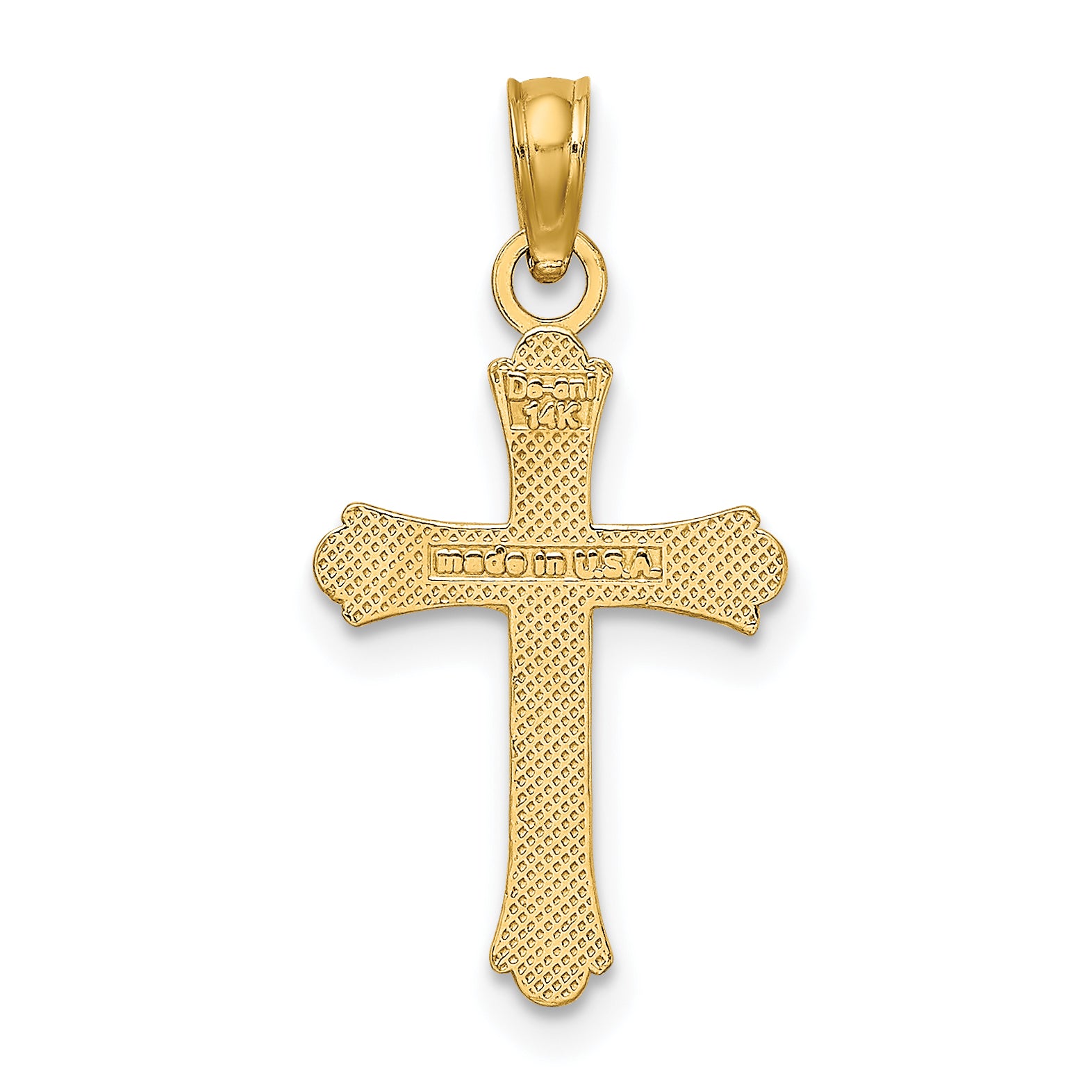 10K Polished Cross Charm