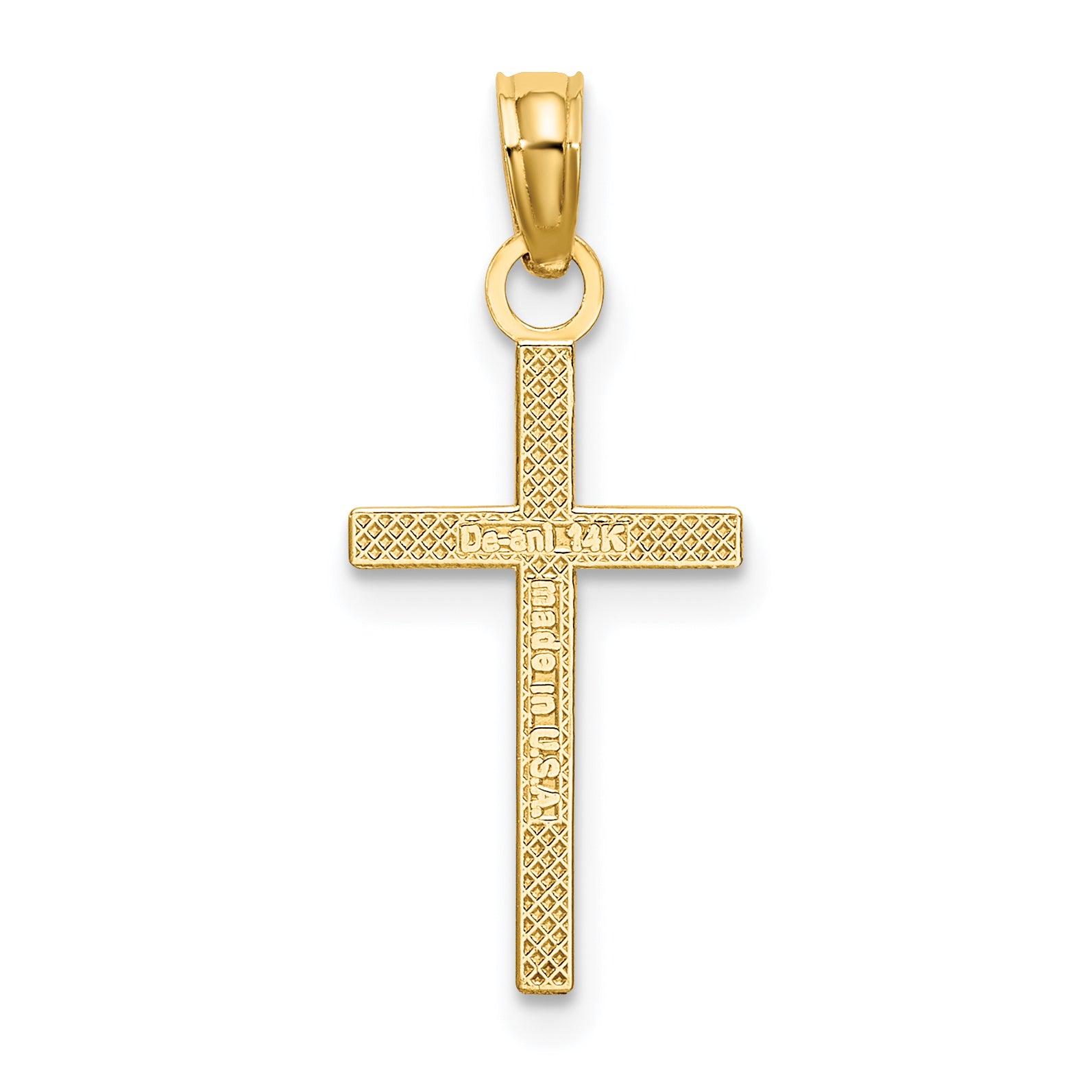 10K Polished Small Cross Charm