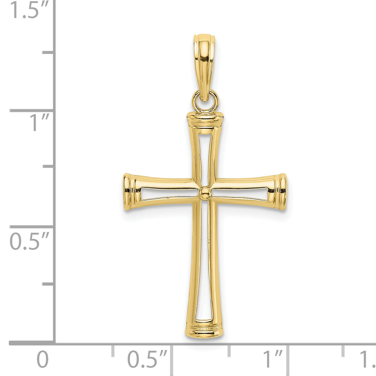 10K Polished and Cut-Out Cross