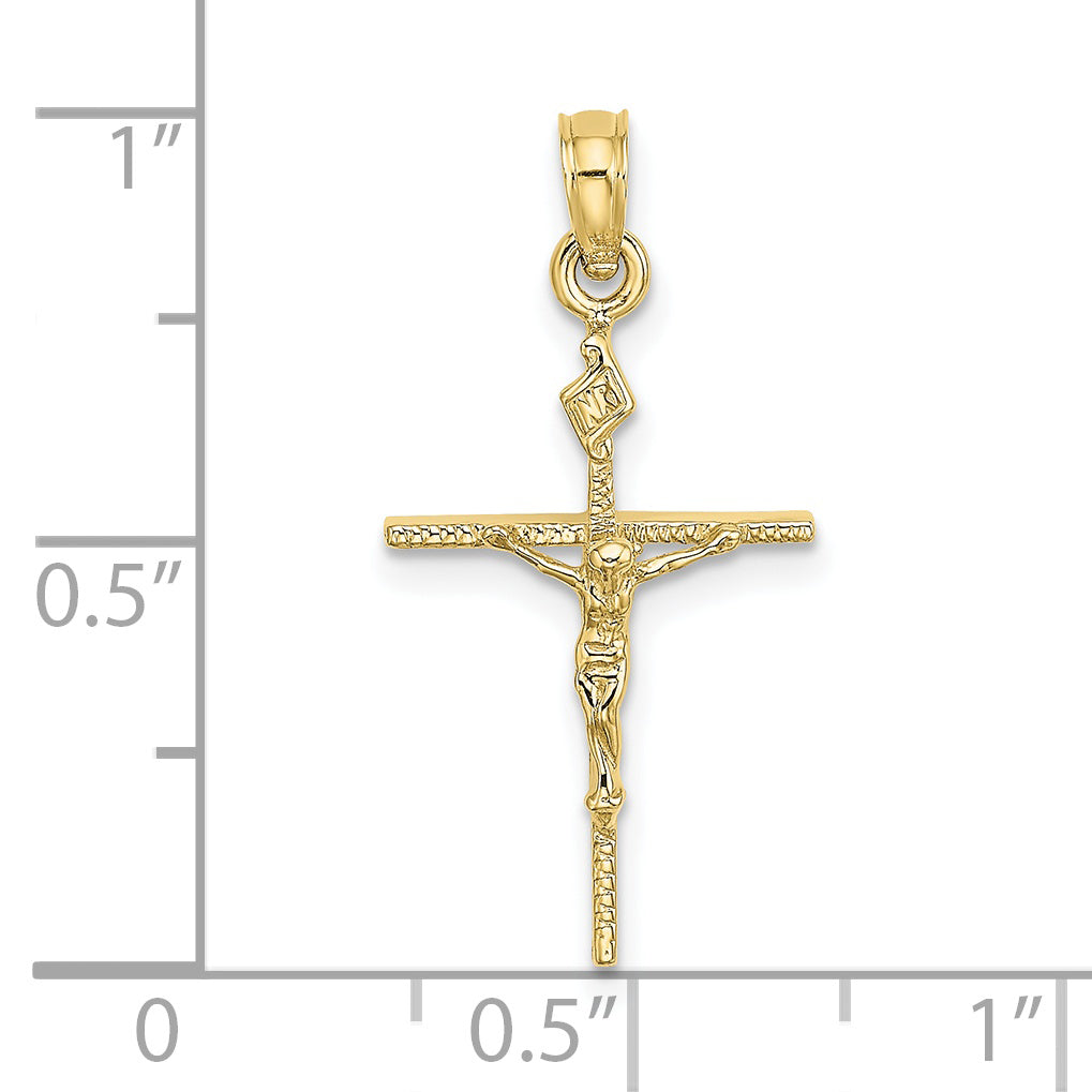 10K INRI Crucifix Charm