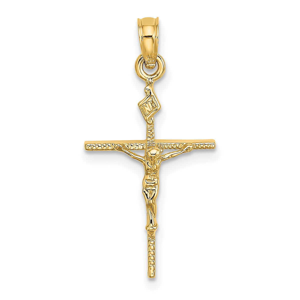 10K INRI Crucifix Charm