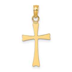 10K Polished Cross Charm