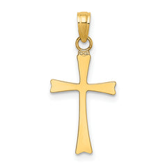 10K Polished Cross Charm