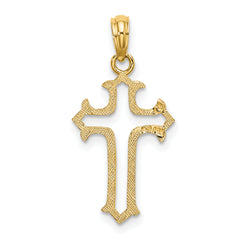 10K Cut-Out Cross Charm