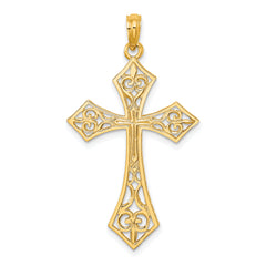 10K Filigree Cross Charm