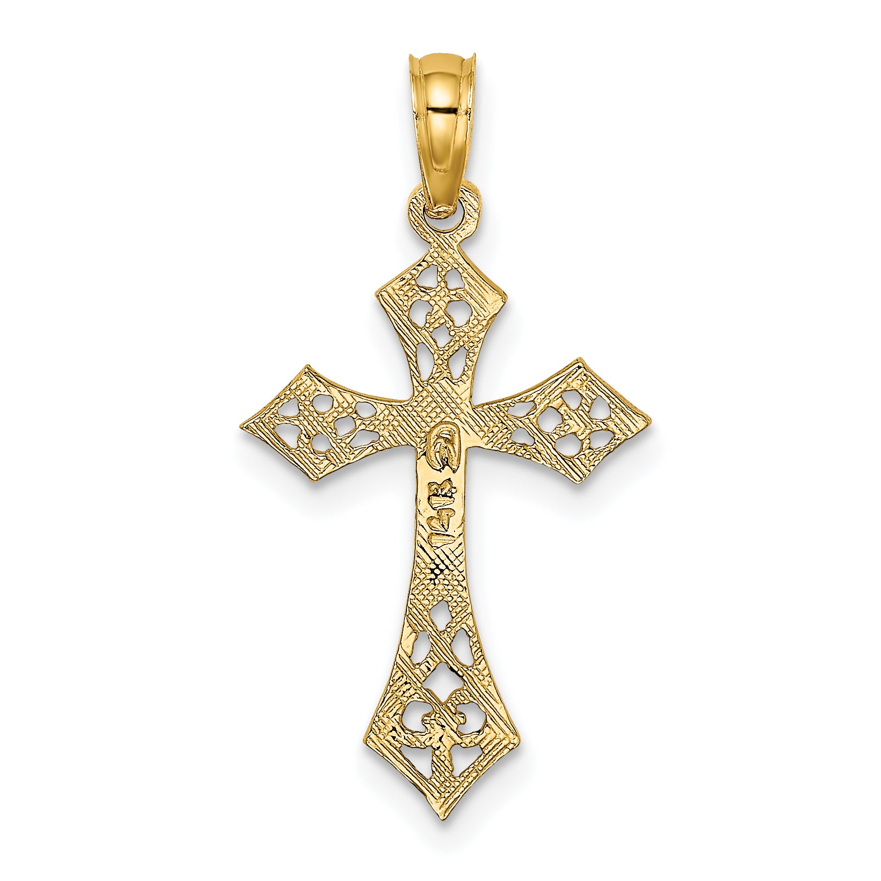 10K Filigree Cross Charm