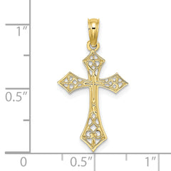 10K Filigree Cross Charm