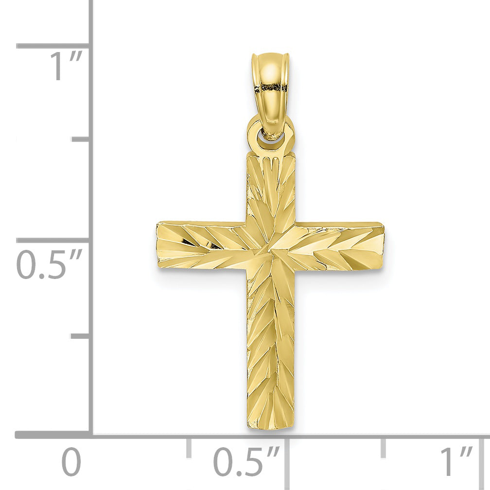 10K D/C Block Cross  Charm