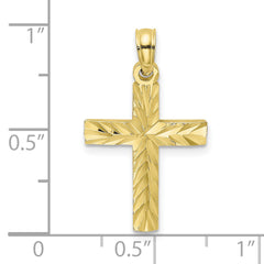 10K D/C Block Cross  Charm