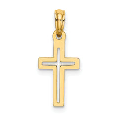 10K D/C Cross Charm