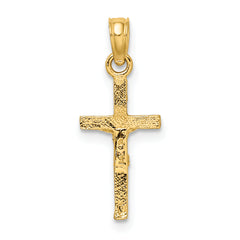 10K Mini Crucifix Charm