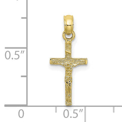 10K Mini Crucifix Charm