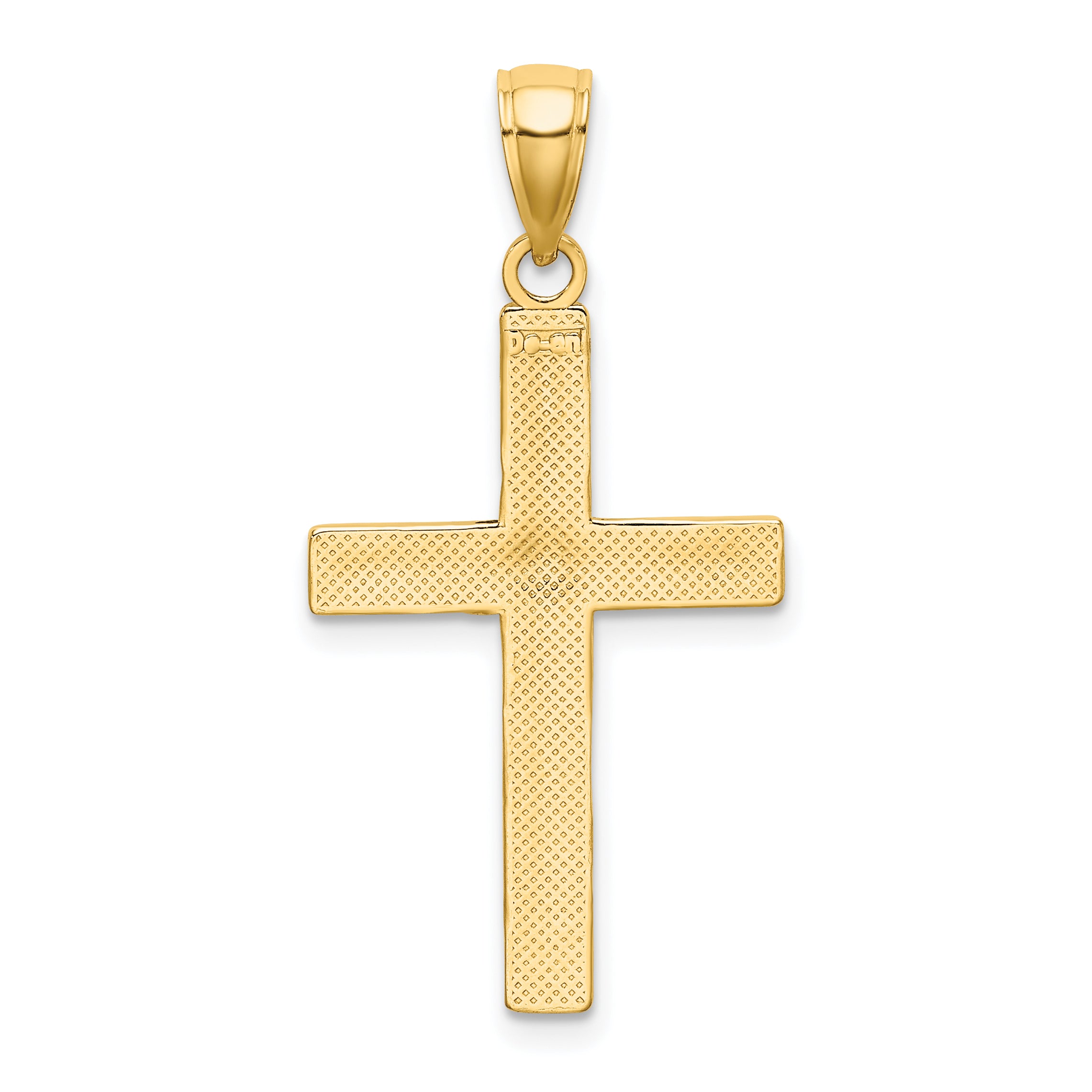 10k Tubular Cross Pendant