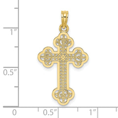 10K Cut-Out Design Cross Charm