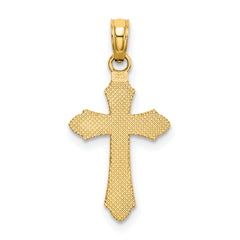 10K D/C w/ Beaded Edge Cross Charm