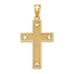 10K  I LOVE JESUS  Cross w/ Hearts Charm