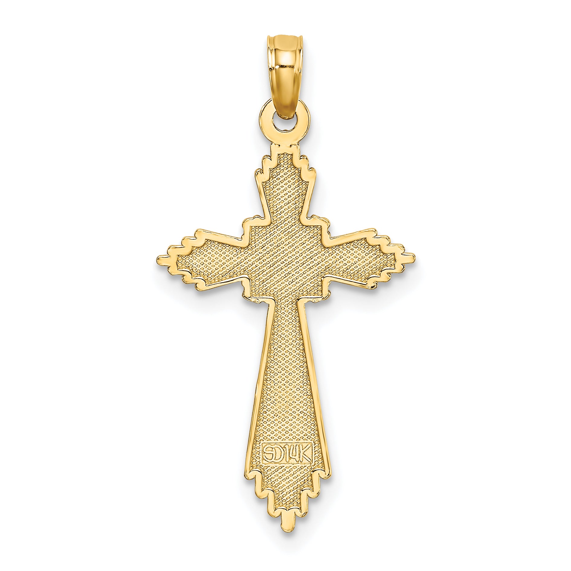 10K Fancy D/C Cross Charm