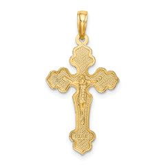 10K D/C Crucifix W /Fancy Tips Charm