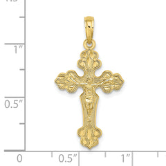 10K D/C Crucifix W /Fancy Tips Charm