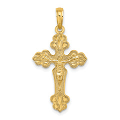 10K D/C Crucifix W /Fancy Tips Charm