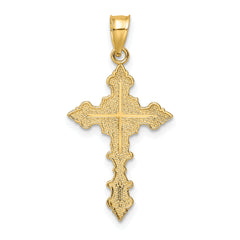 10K Crucifix W/ Fancy Edges Charm