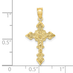 10K Crucifix W/ Fancy Edges Charm