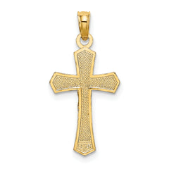 10K Crucifix W/ Beveled Edges Charm