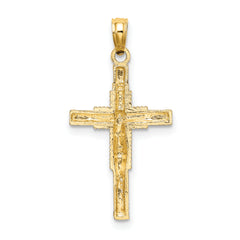 10K Beaded Accent Crucifix Charm