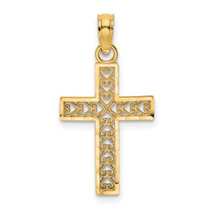 10k D/C Filigree Cross Pendant