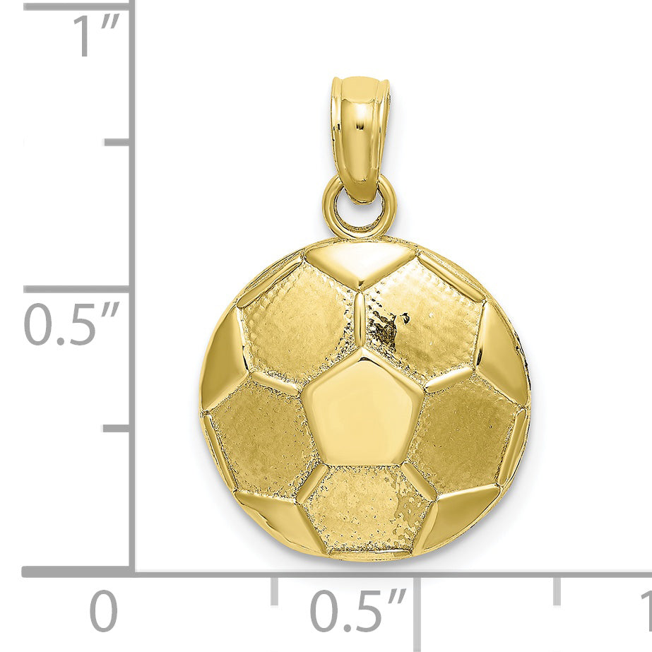 10K Engraveable Soccer Ball Charm