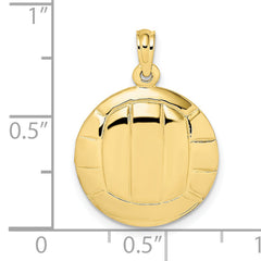 10K Polished VolleyBall Charm