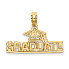 10K Polished GRADUATE Under Cap Charm