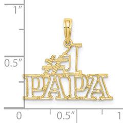 10K #1 PAPA  Cut-out Charm