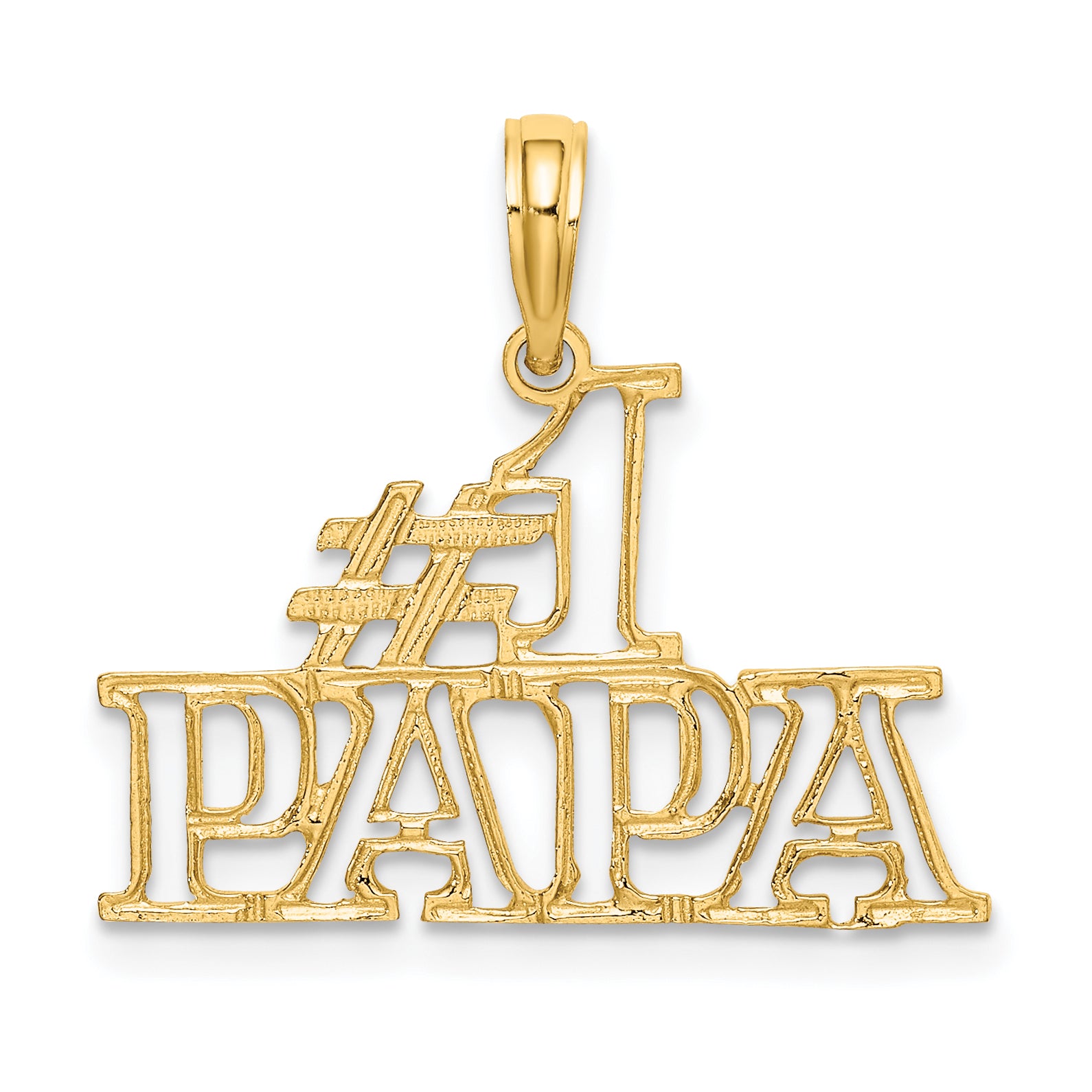 10K #1 PAPA  Cut-out Charm